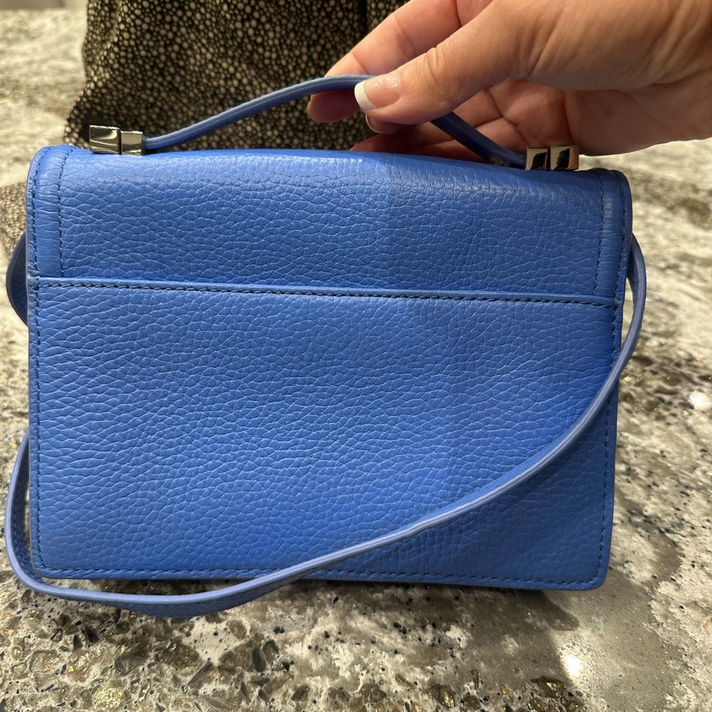 Loeffler Randall Blue Leather Crossbody Bag - Picture 2 of 9
